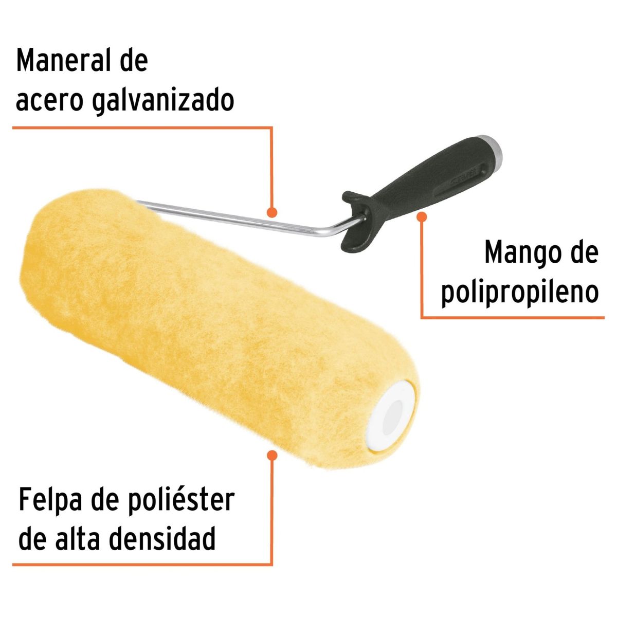TRUPER - Rodillo para pintar 9" x 3/4 superficies rugosas PACK 4 UNIDADES