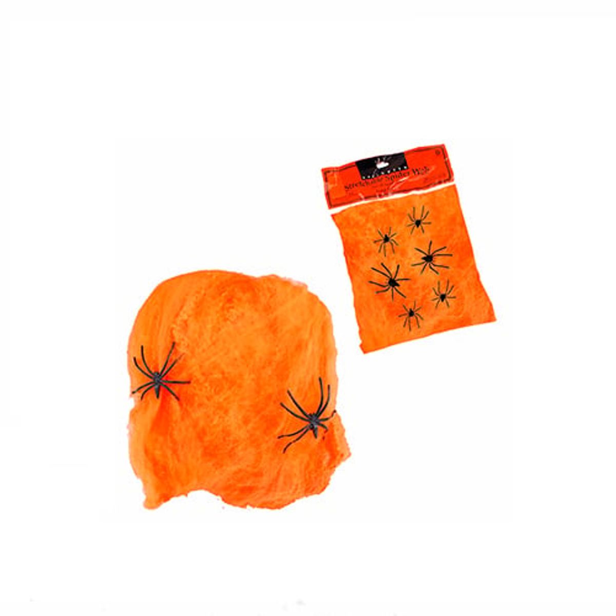 GENERICO - Halloween Tela de araña Anaranjado  de 300g + arañas