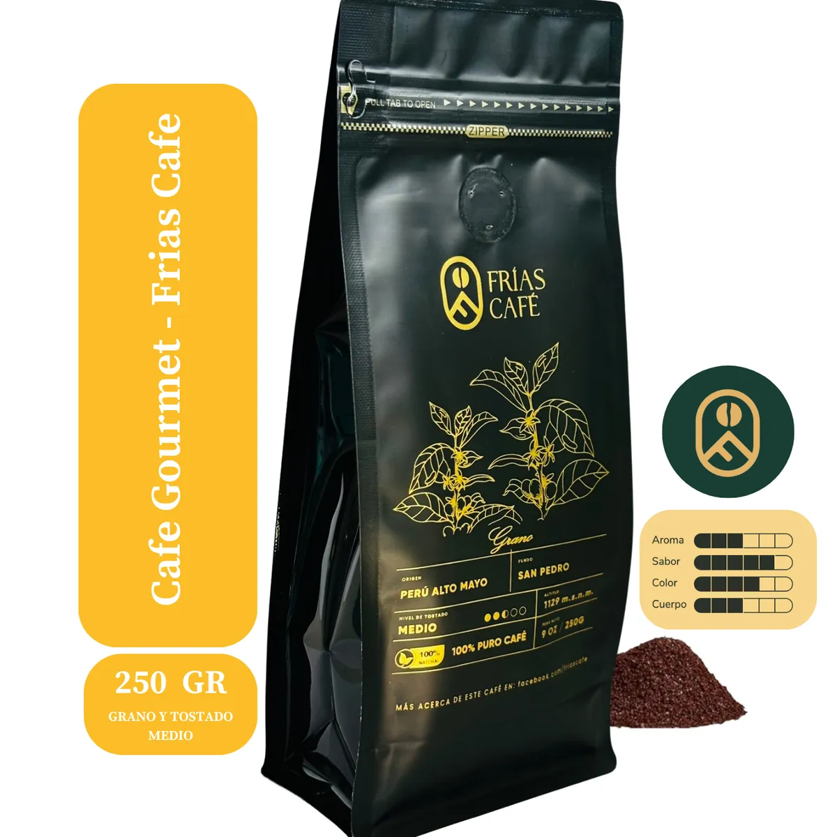 GENERICO - Café De Origen Gourmet Grano Entero Frias Cafe 250 gr