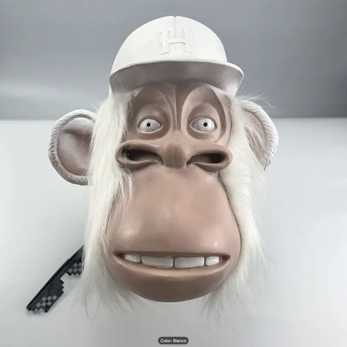 GENERICO - Máscara de Gorila Blanca de Látex  Divertida y Realista