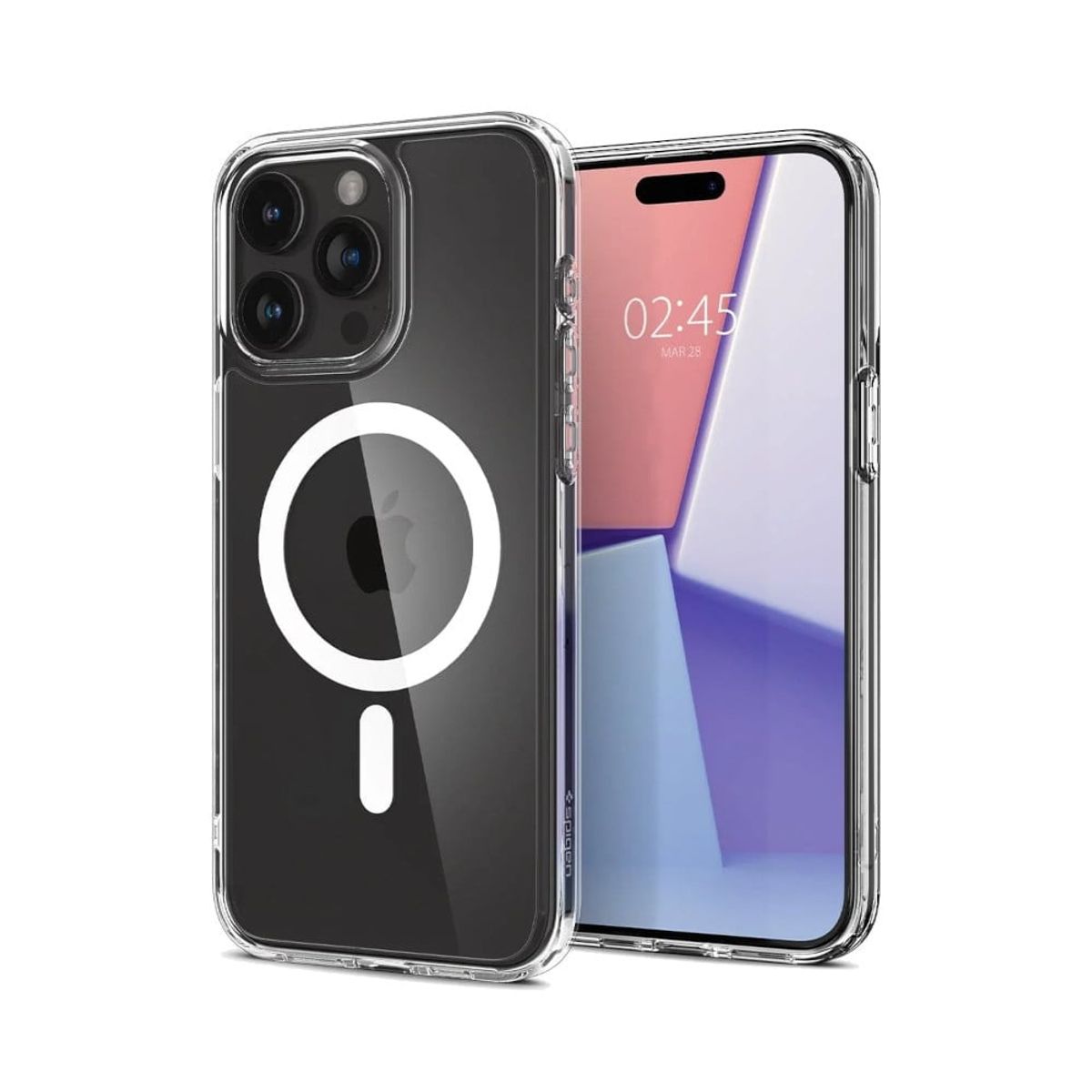 SPIGEN - Case Compatible con iPhone 15 Pro Spigen Neo Hybrid Crystal Magsaf