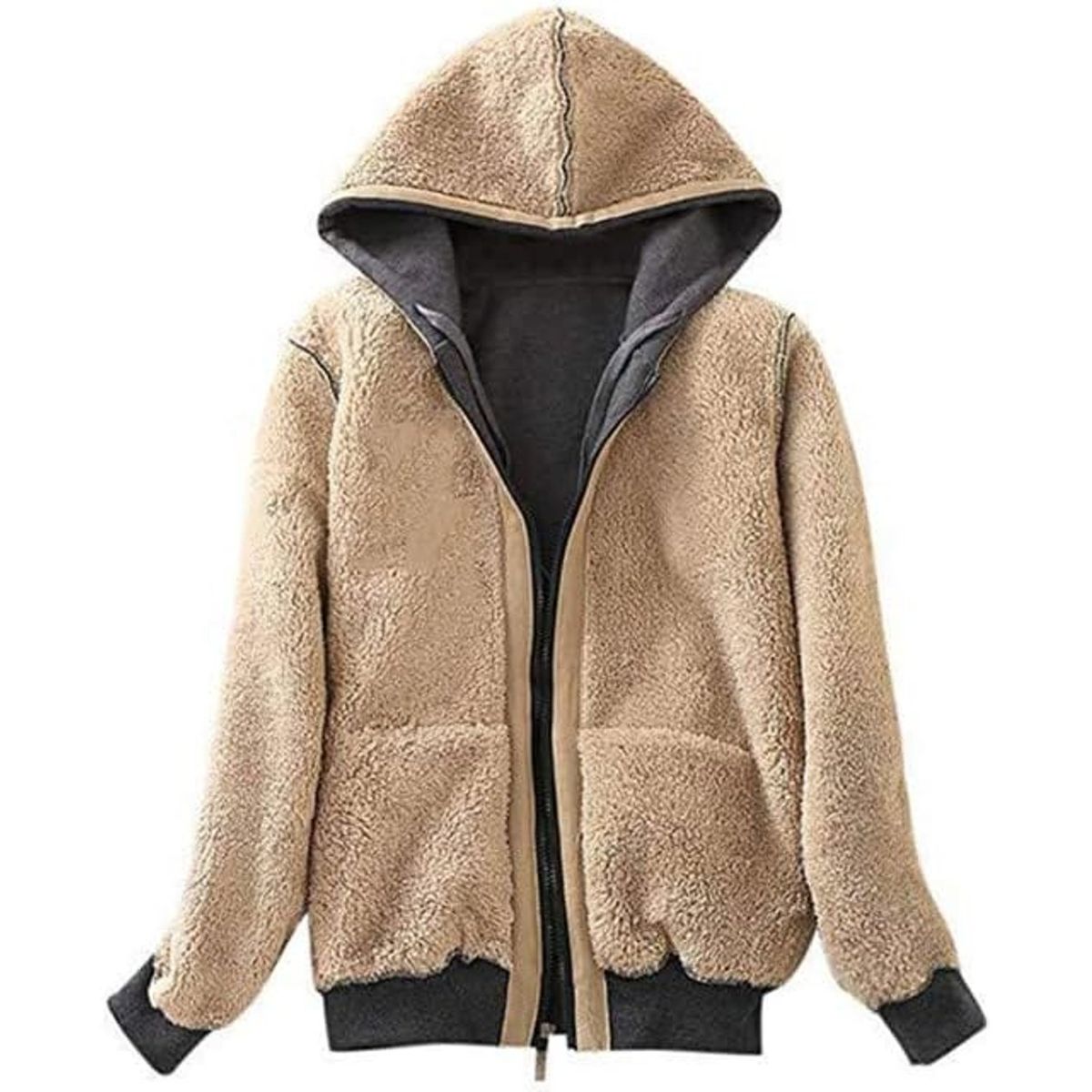 TIOZONEY - Chaqueta térmica con capucha para mujeres