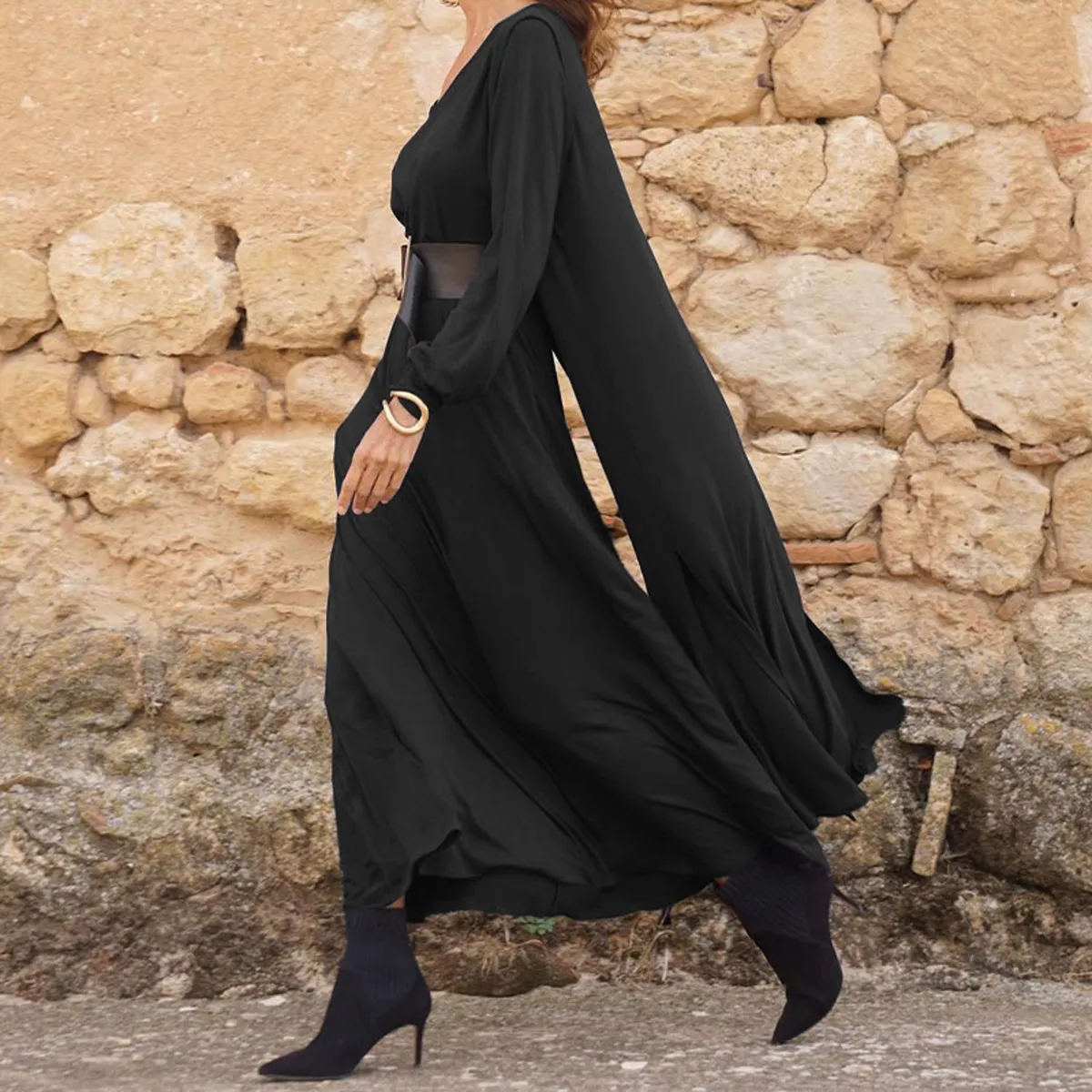 TIOZONEY - Traje de 3 piezas con falda larga para mujer