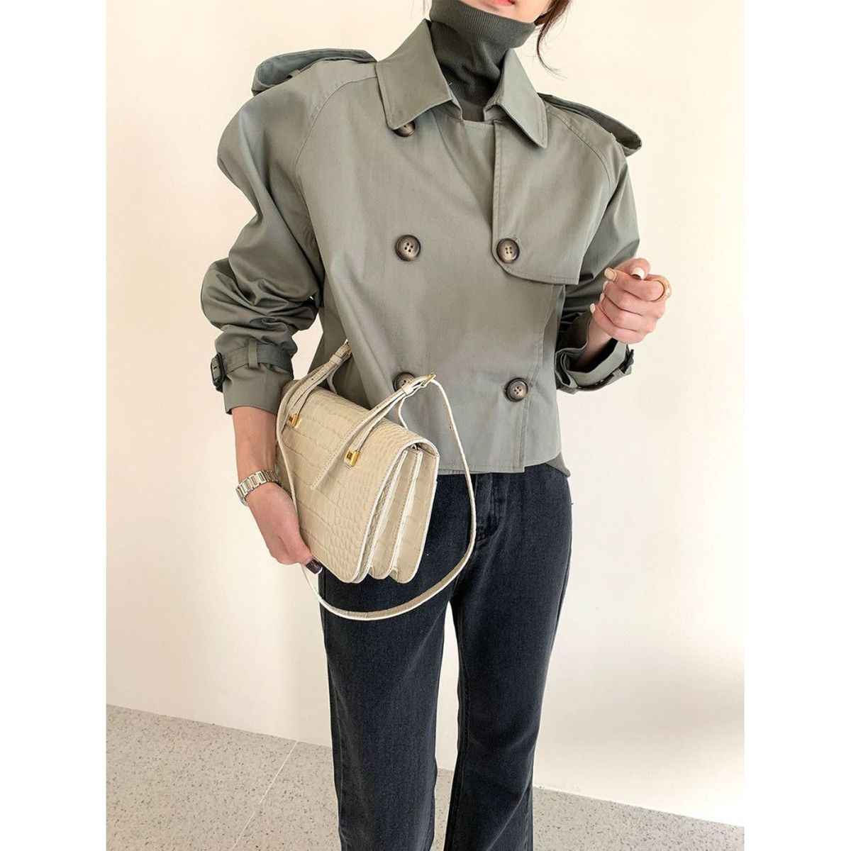 TIOZONEY - Chaqueta de mujer de primavera - Gris