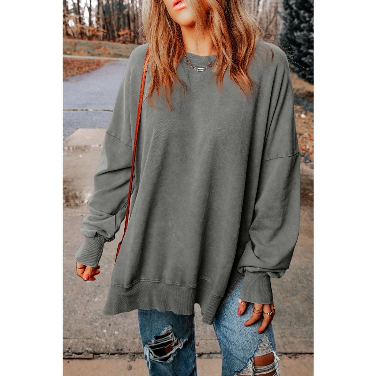 TIOZONEY - Sudadera de cuello redondo para mujer