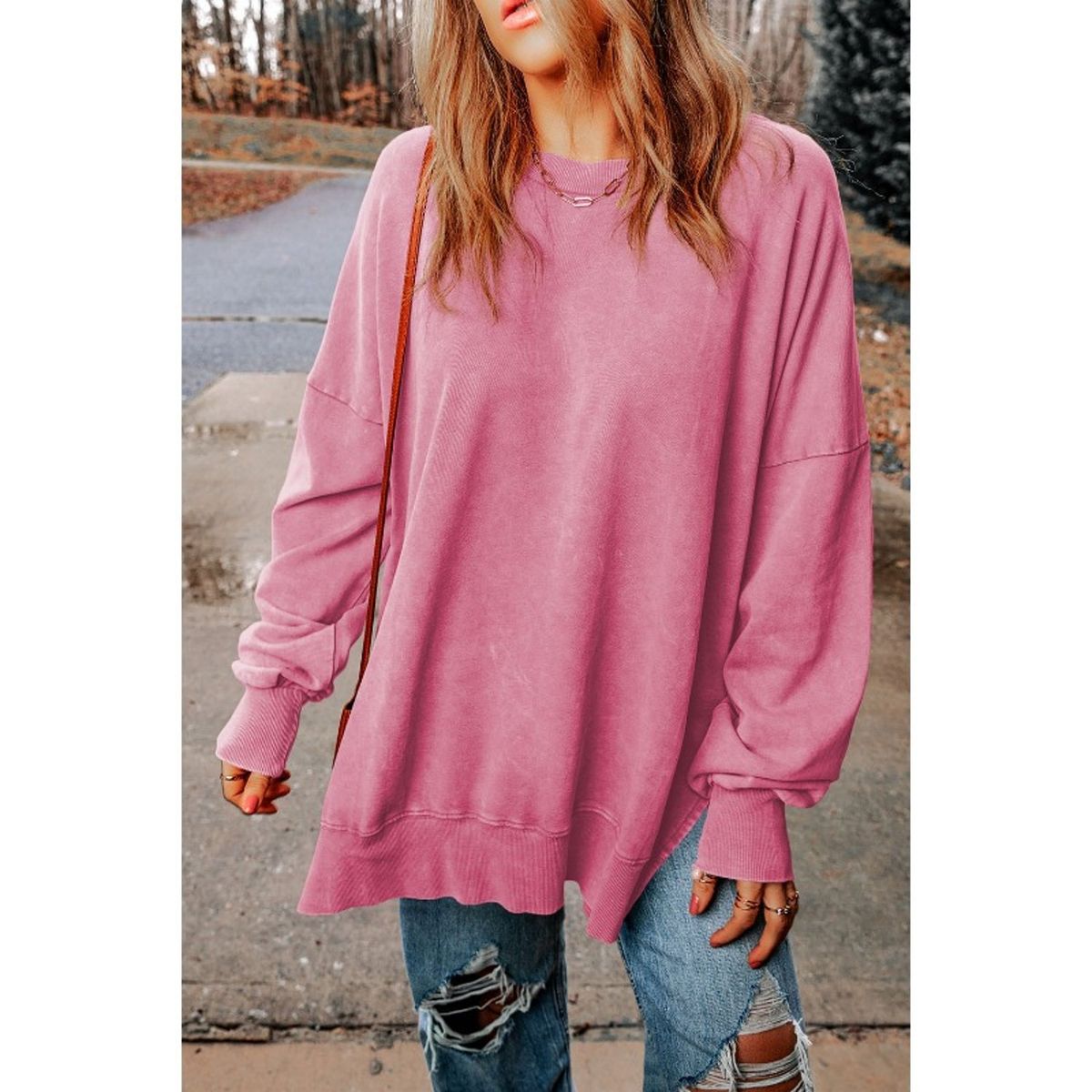 TIOZONEY - Sudadera de cuello redondo para mujer