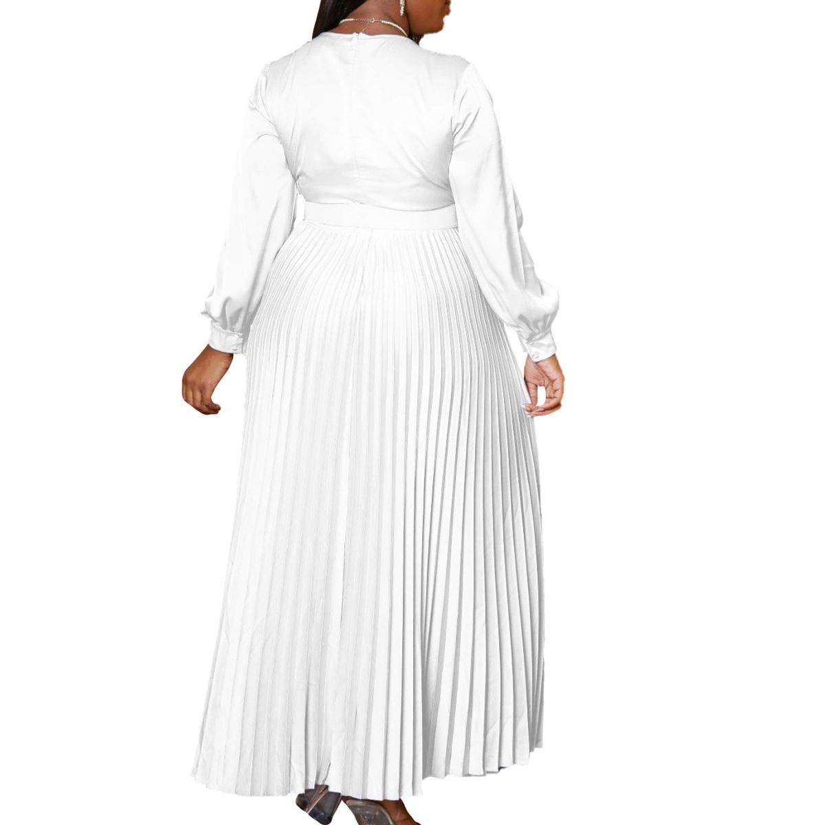 TIOZONEY - Falda plisada de mujer con cinturón