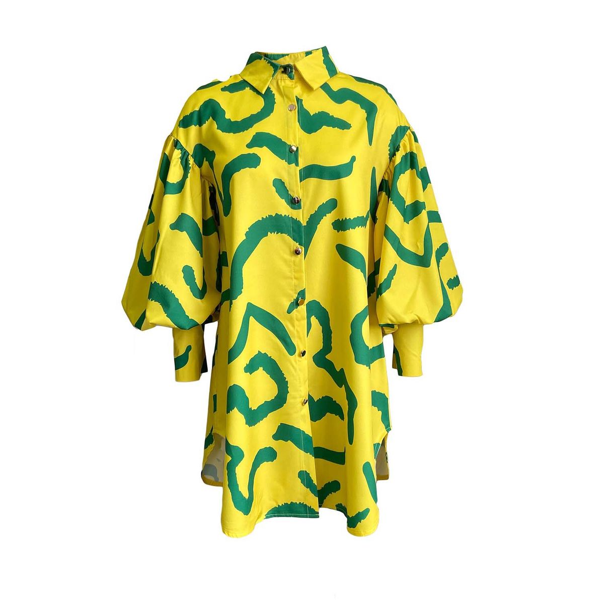 TIOZONEY - Vestido estampado con solapa para mujer