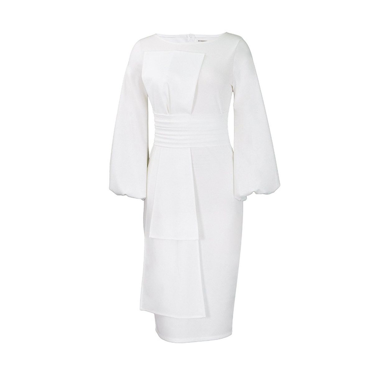 TIOZONEY - Vestido de mujer a la cadera con cuello redondo