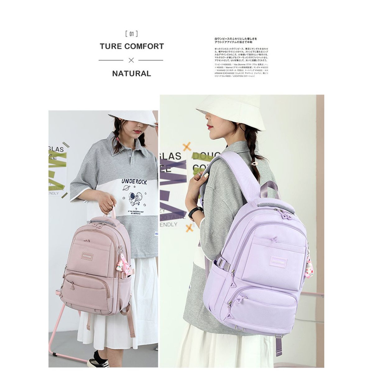 TIOZONEY - Mochila escolar temporada escolar de diseño lisa 30L