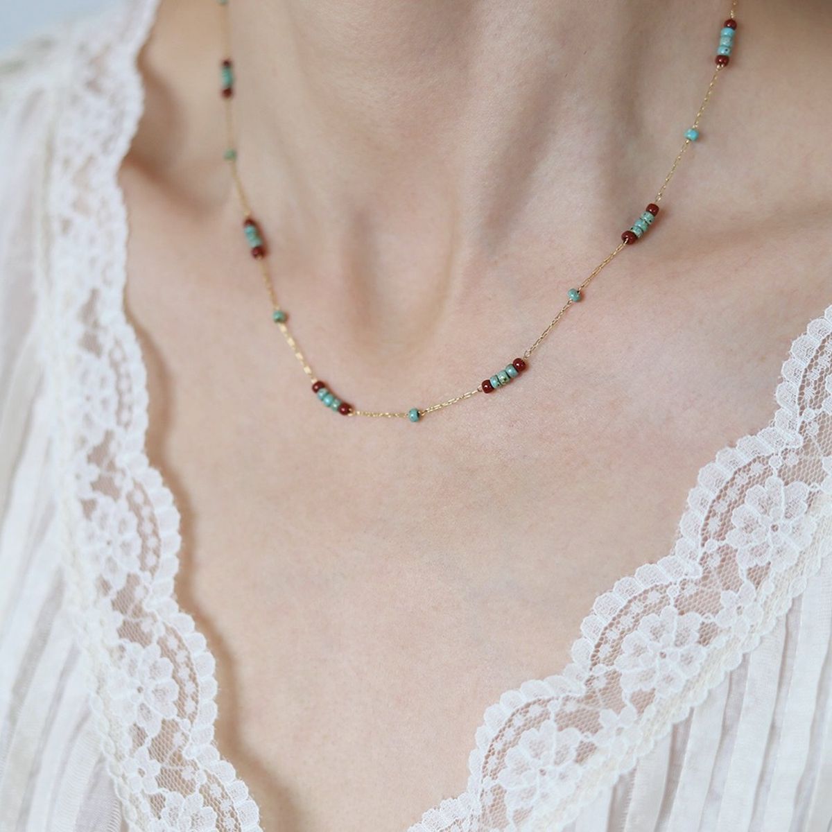 TIOZONEY - Bañado en oro Collar de moda para mujeres