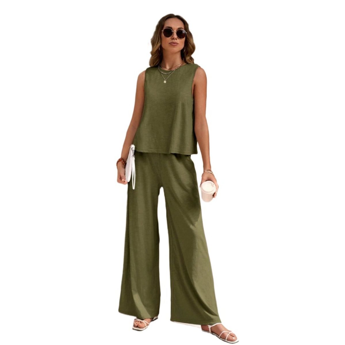 TIOZONEY - Blazer vest y pantalones casuales para mujeres Traje.