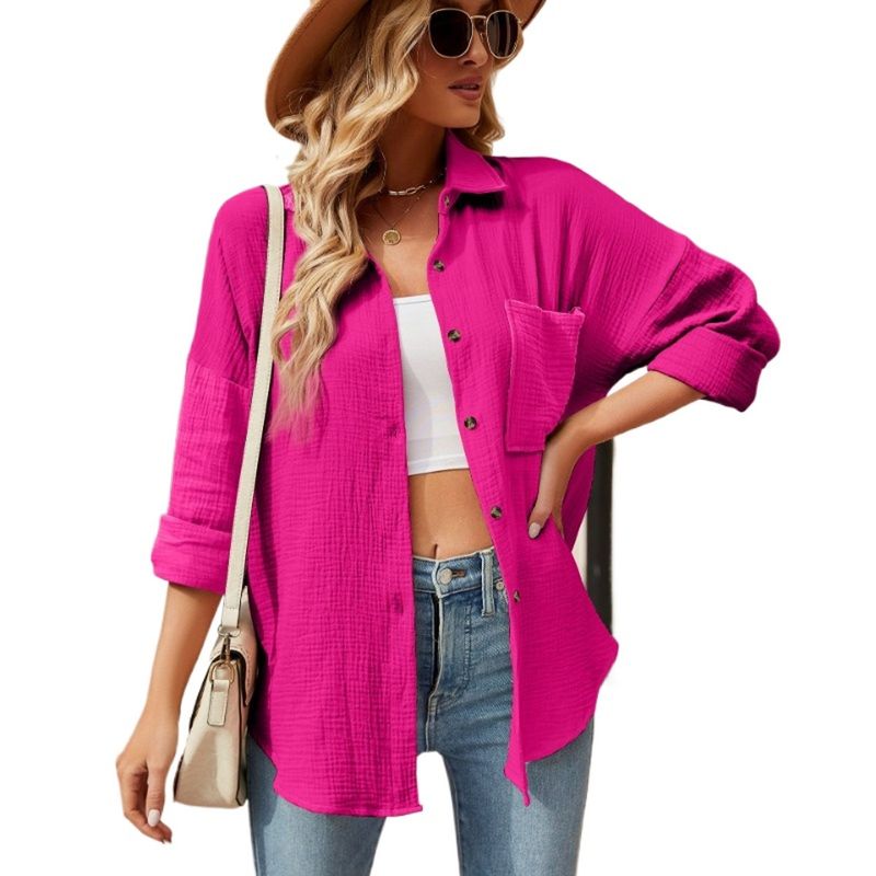 TIOZONEY - Camisa de mujer con cuello en V