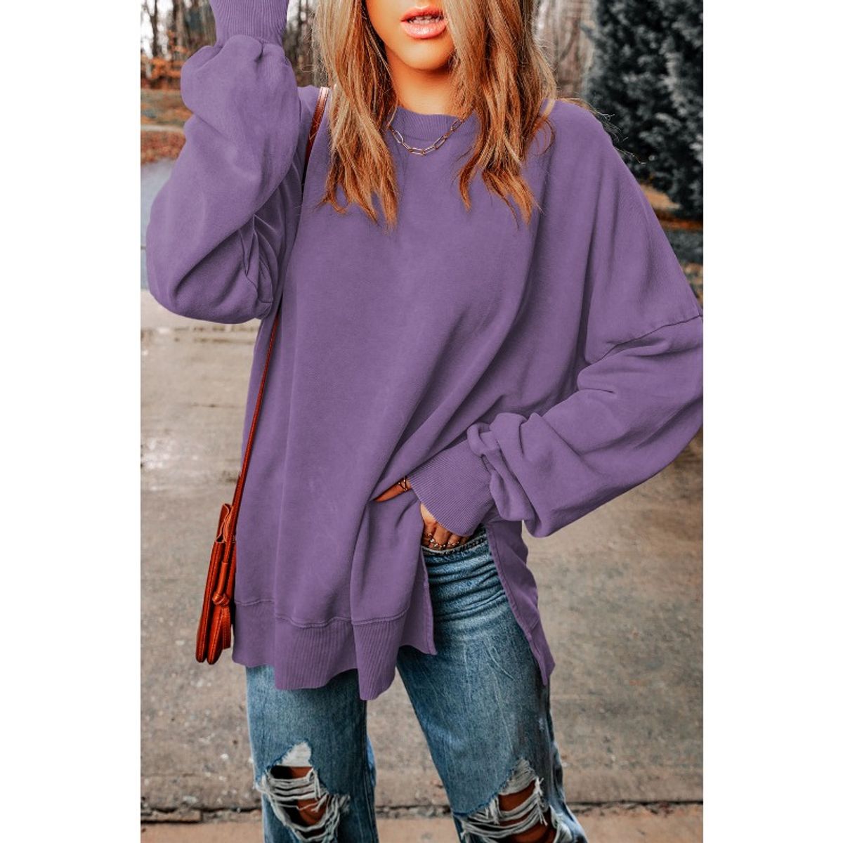 TIOZONEY - Sudadera de cuello redondo para mujer