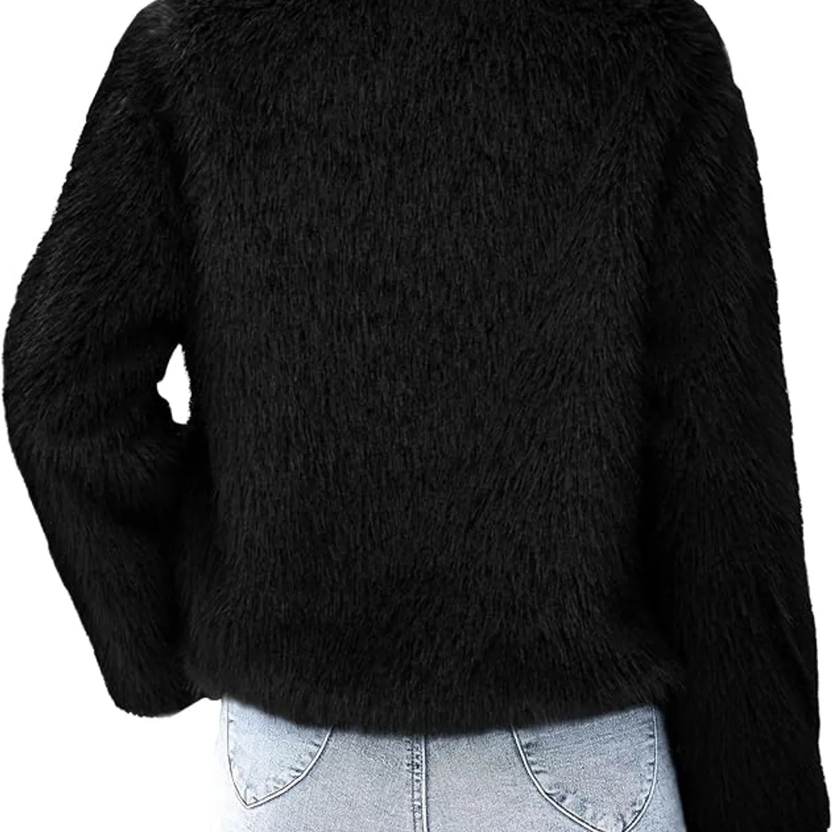 TIOZONEY - Abrigo de invierno Chaqueta corta de lana.