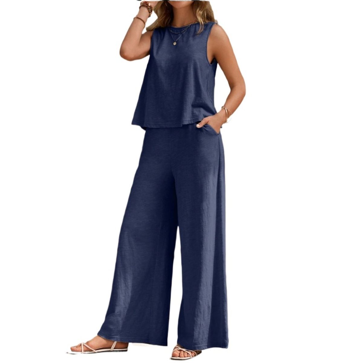 TIOZONEY - Blazer vest y pantalones casuales para mujeres Traje.