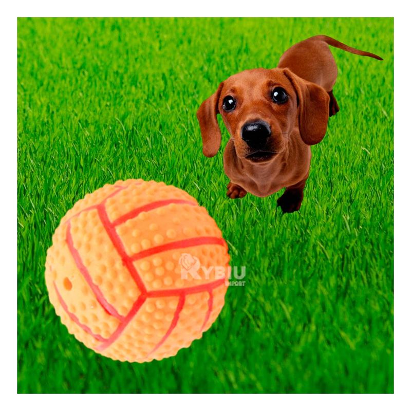 RYBIU IMPORT - Pelota de Rayas con Relieve Anaranjado Y+Papel de Regalo