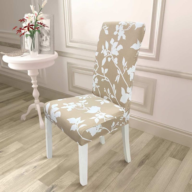 SALA FABULOSA - Funda de silla 8 piezas lycra estampado Flower nude Sala fabulosa