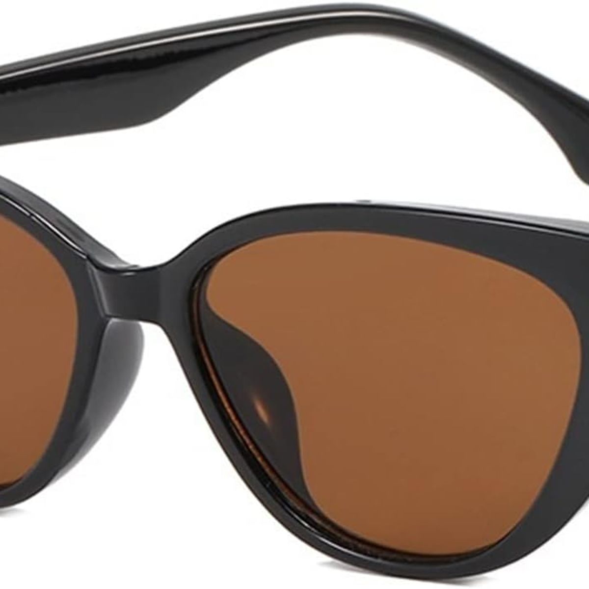 GENERICO - Lentes Gafas De Sol Retro Con Forma De Ojo De Gato Marron