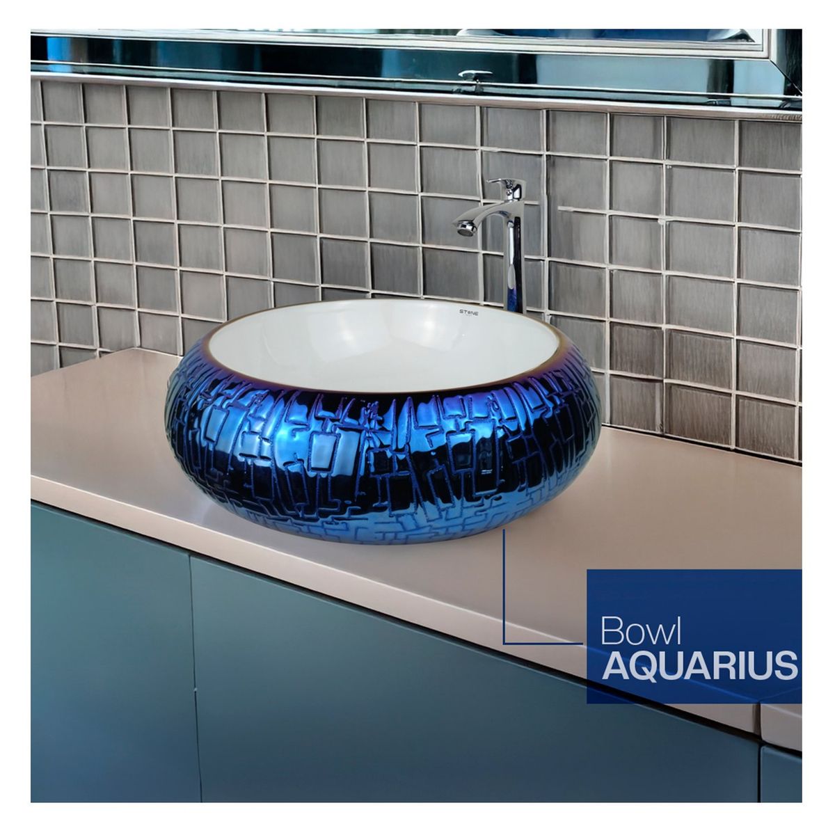 STONE - BOWL REDONDO AQUARIUS AZUL STONE