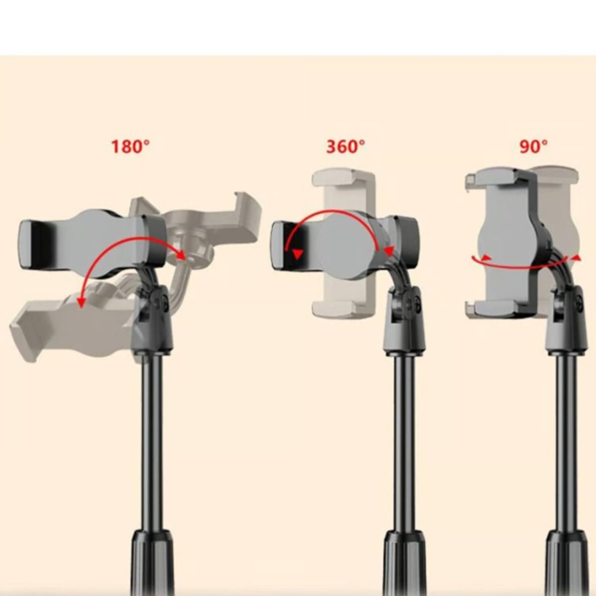 GENERICO - Soporte para Celulares Sujetador smartphone con base Giratoria