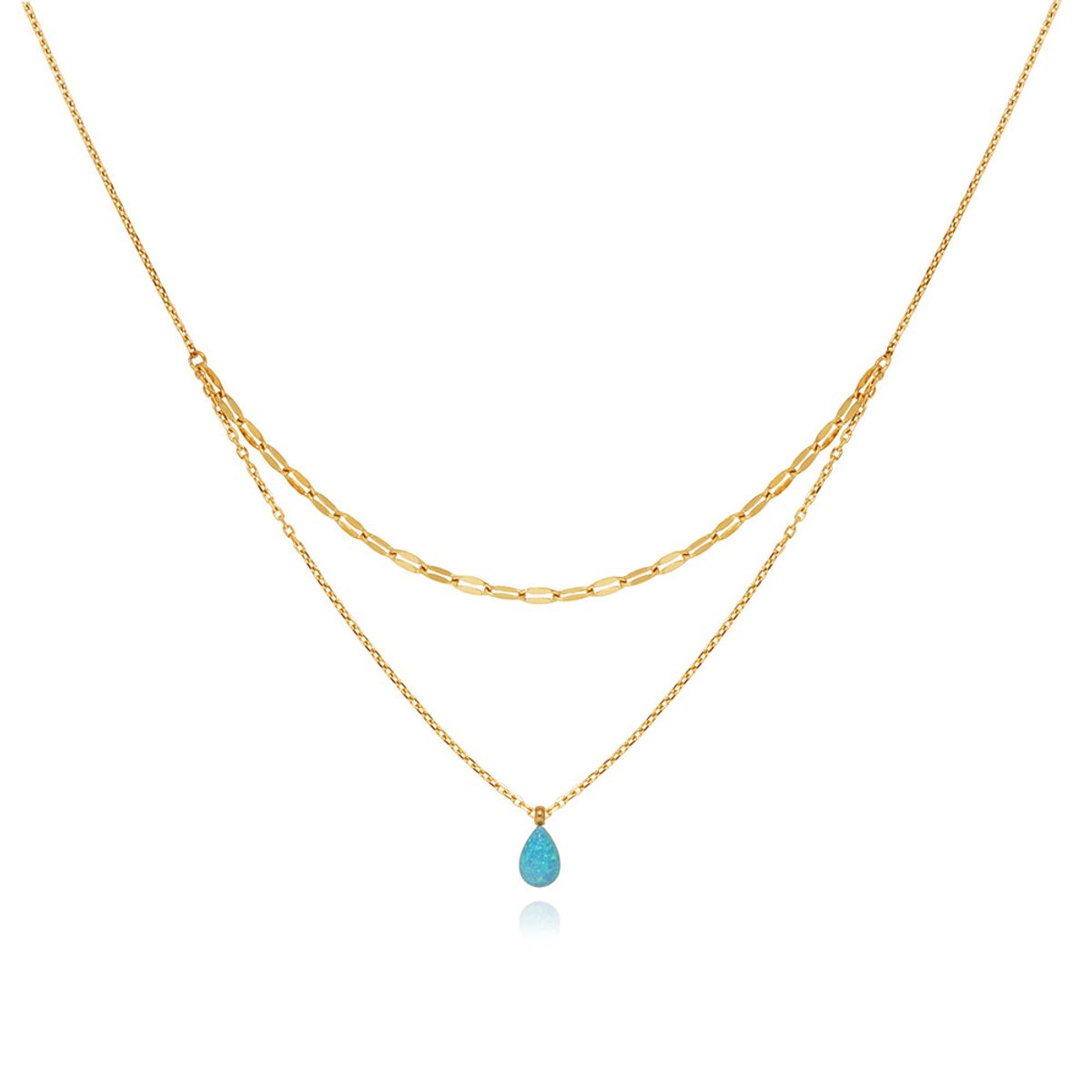 TIOZONEY - Bañado en oro Collar de moda para mujeres