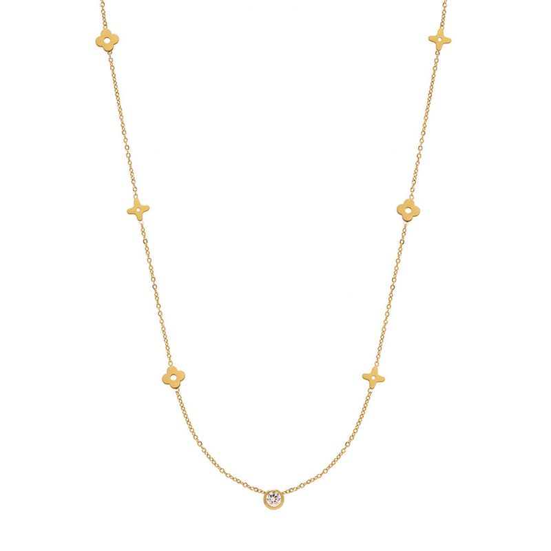 TIOZONEY - Bañado en oro Collar de moda para mujeres