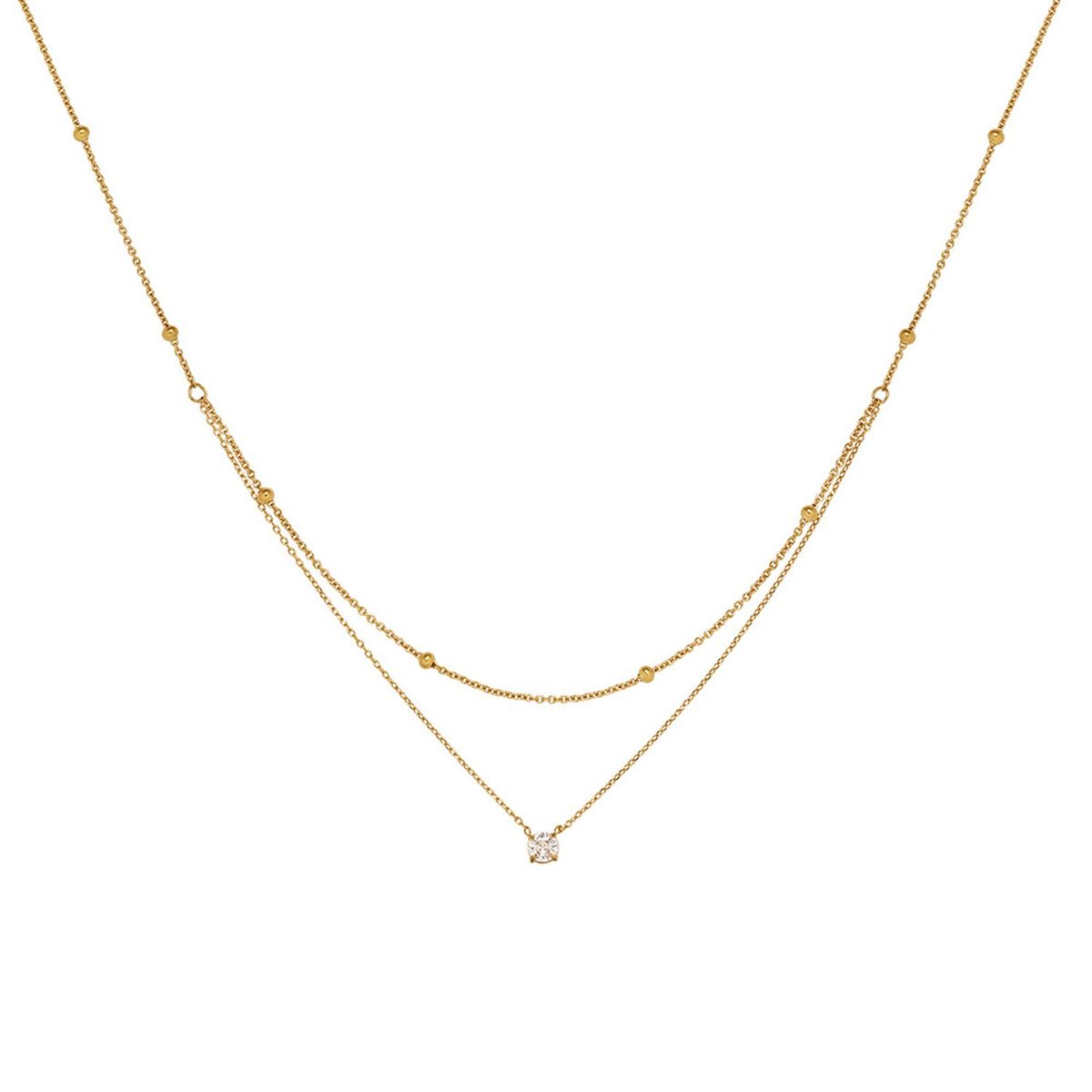 TIOZONEY - Bañado en oro Collar de moda para mujeres