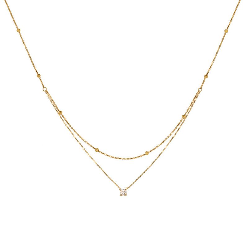 TIOZONEY - Bañado en oro Collar de moda para mujeres