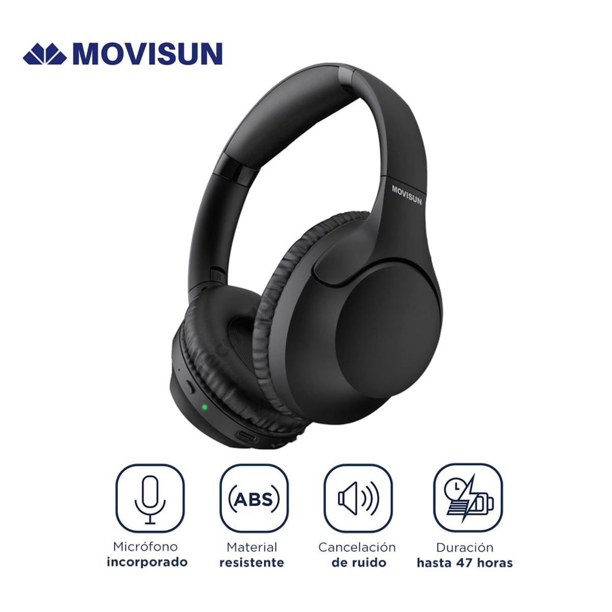 MOVISUN - Audífonos Urban Rock 2 Movisun Con Cancelación de Ruido Bluetooth