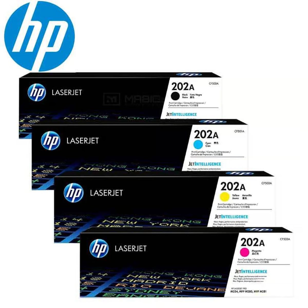 HP - Kit Toner HP 202A Cyan Magenta Amarillo Negro - Pack