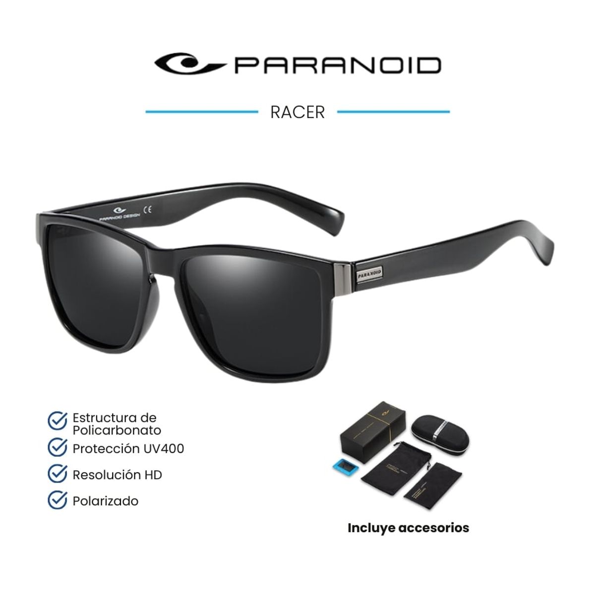 GENERICO - LENTES DE SOL PARANOID  RACER - POLARIZADOS UV400