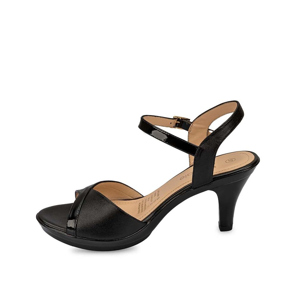 VIALE - Sandalia Dorsay Casual DAYA-2505 Negro Viale Cuero