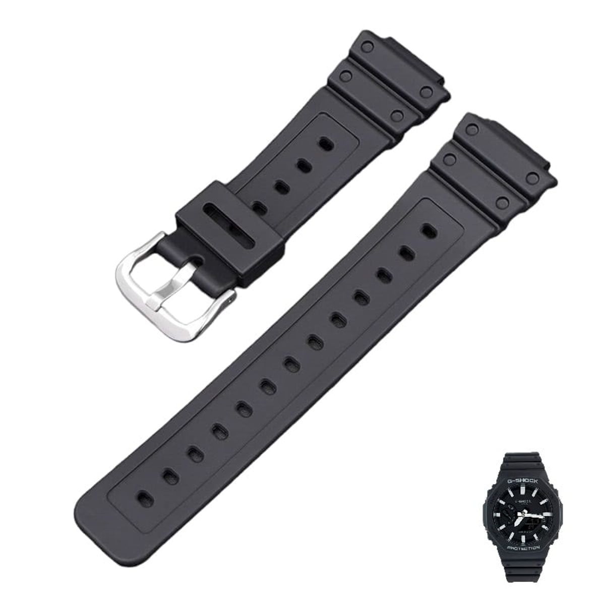 GENERICO - Correa Repuesto para CASIO G SHOCK GA-2100 - Negro