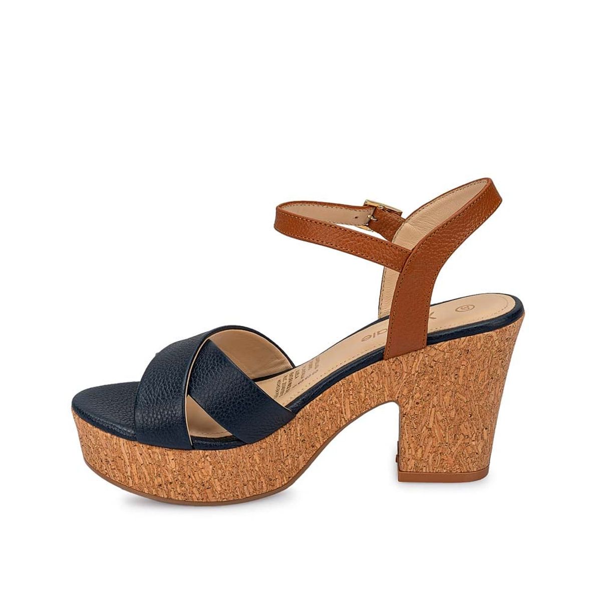 VIALE - Sandalia Dorsay Casual ALE-2505 AzulNatural Viale Cuero