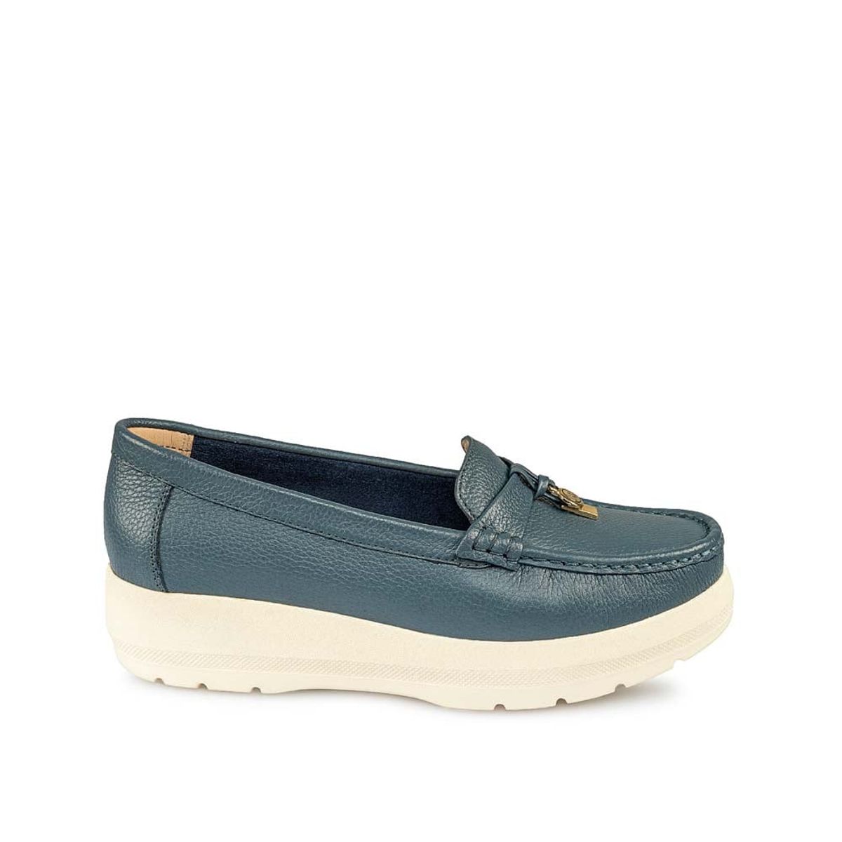 VIALE - Zapato Mocasín Casual DOM-2506 Acero Viale Cuero
