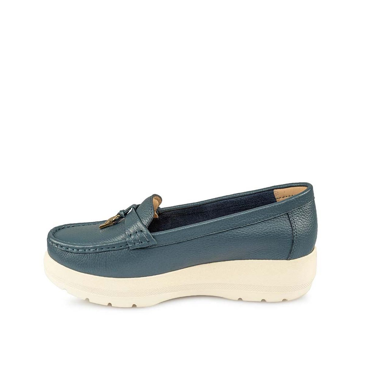 VIALE - Zapato Mocasín Casual DOM-2506 Acero Viale Cuero