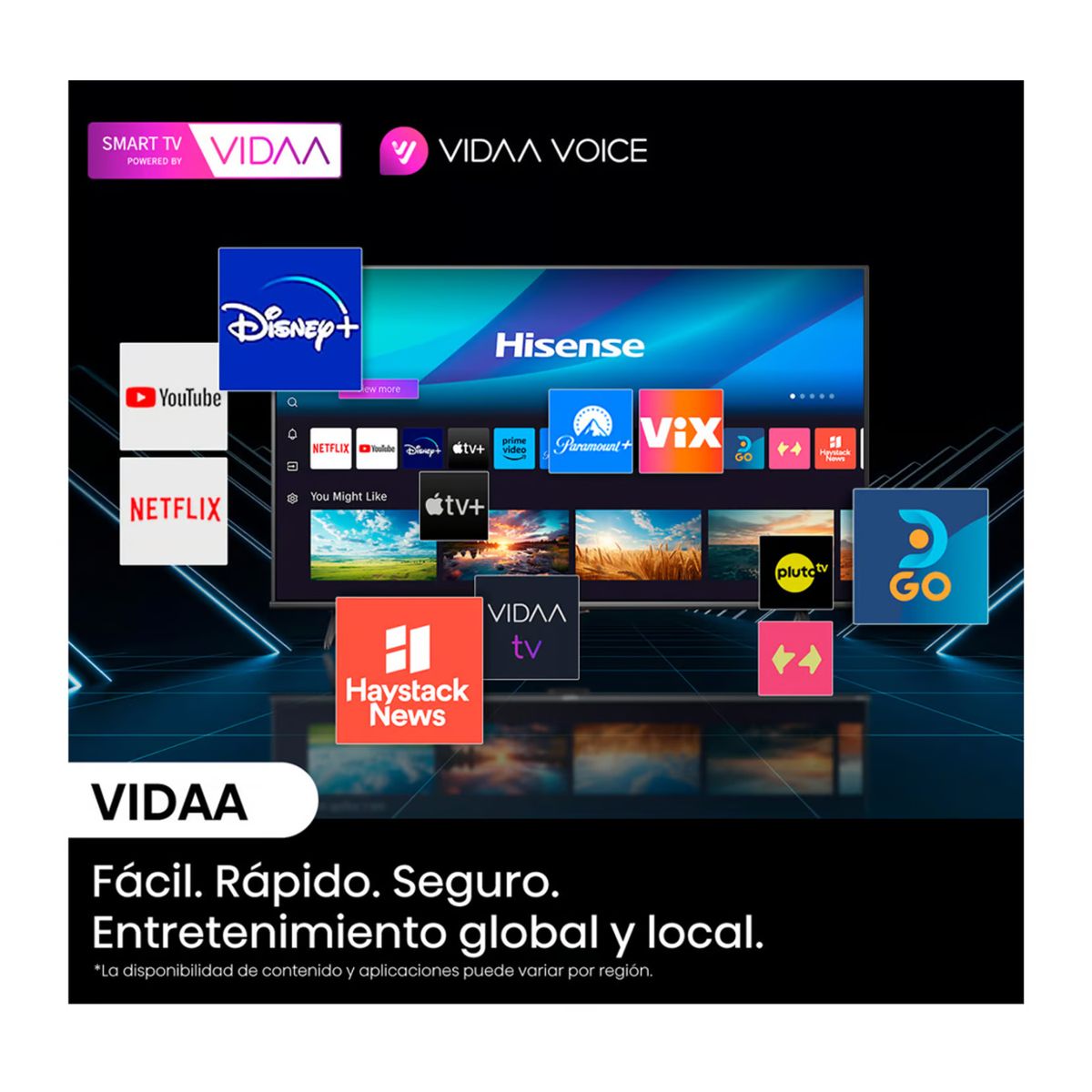 HISENSE - Televisor Hisense 58 Pulg. LED Smart VIDAA Tv UHD 4K 58A6N (2024)