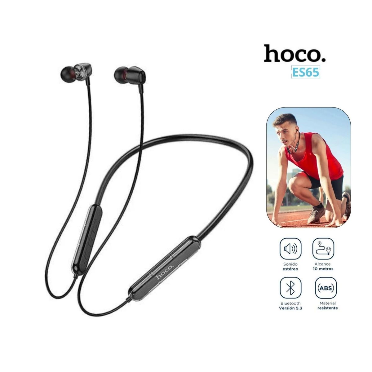 HOCO - Audífono Inalámbrico Bluetooth 5.3 Deportivo Hoco ES65