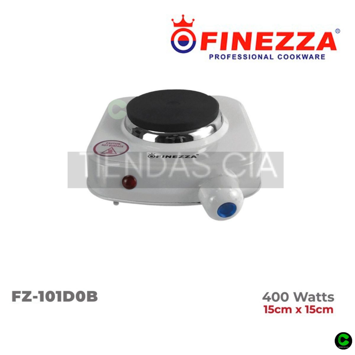 FINEZZA - Cocina Eléctrica FINEZZA 1 HORNILLA  FZ-101D0B -BL