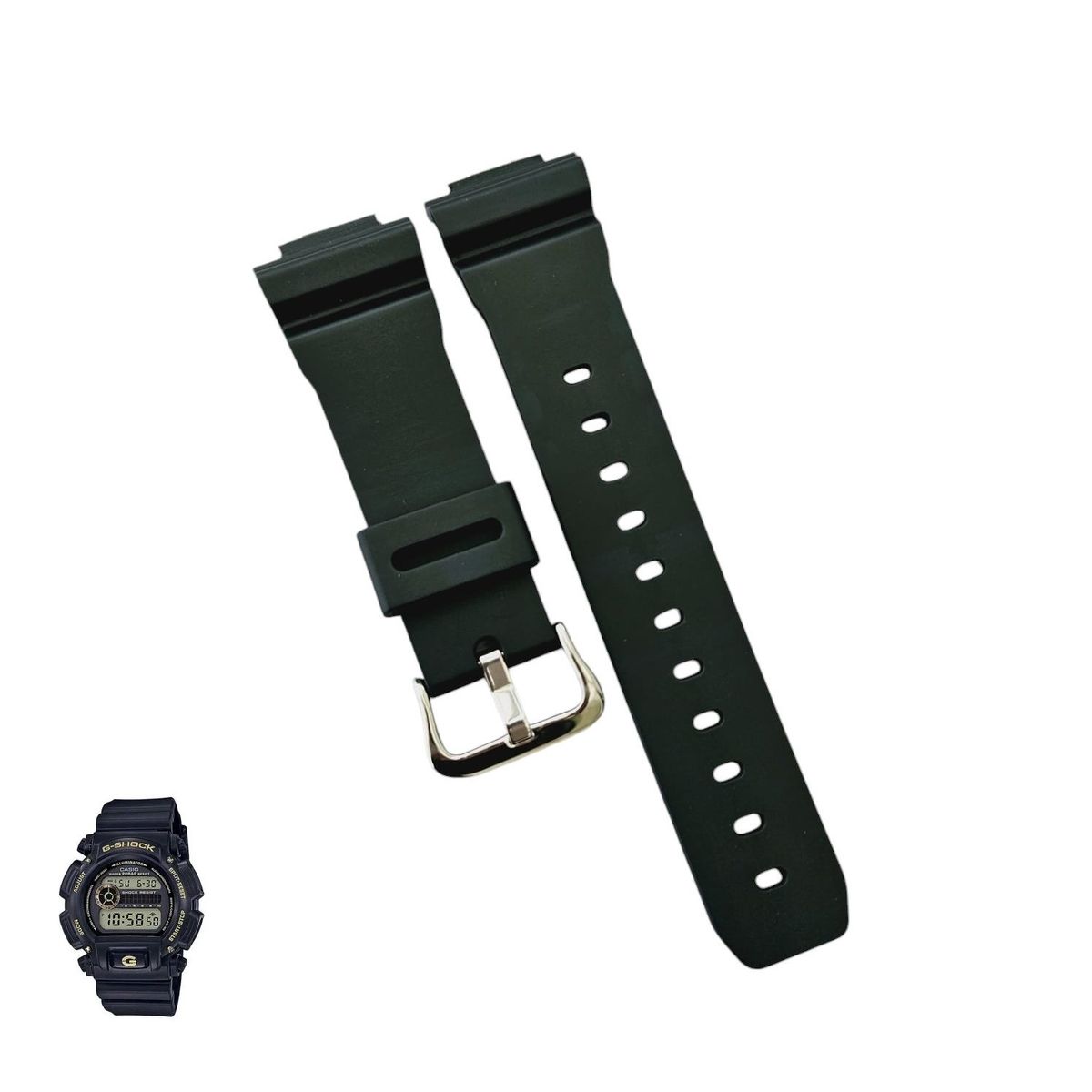 GENERICO - Correa Repuesto para CASIO G SHOCK DW-9052 - Negro