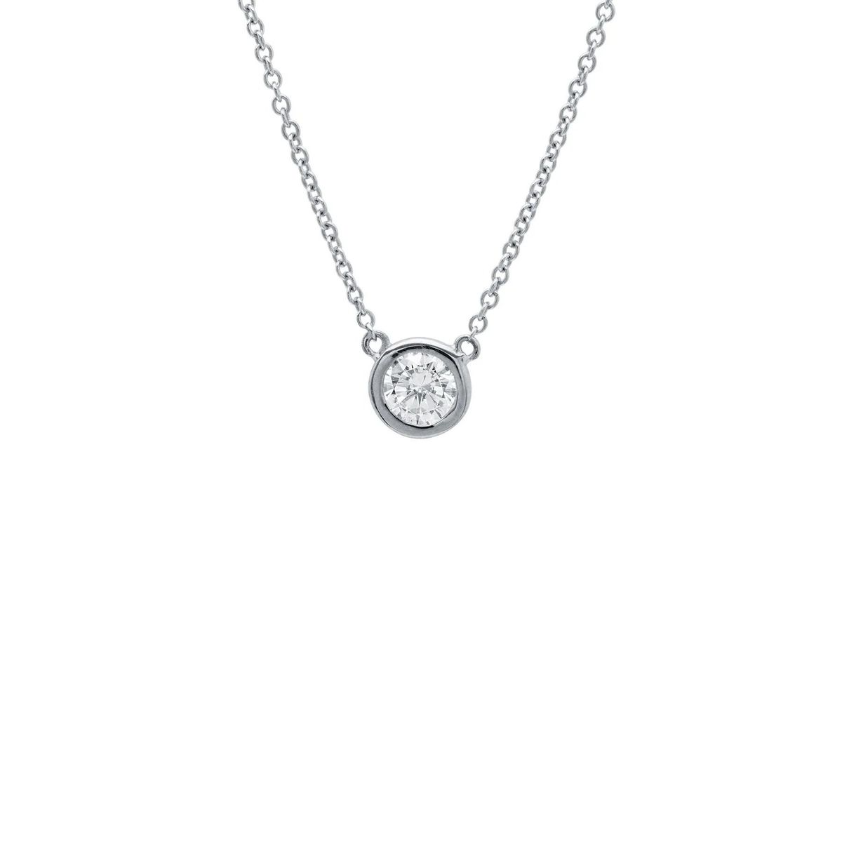 CRISLU - Collar Solitario de Bisel Pequeño