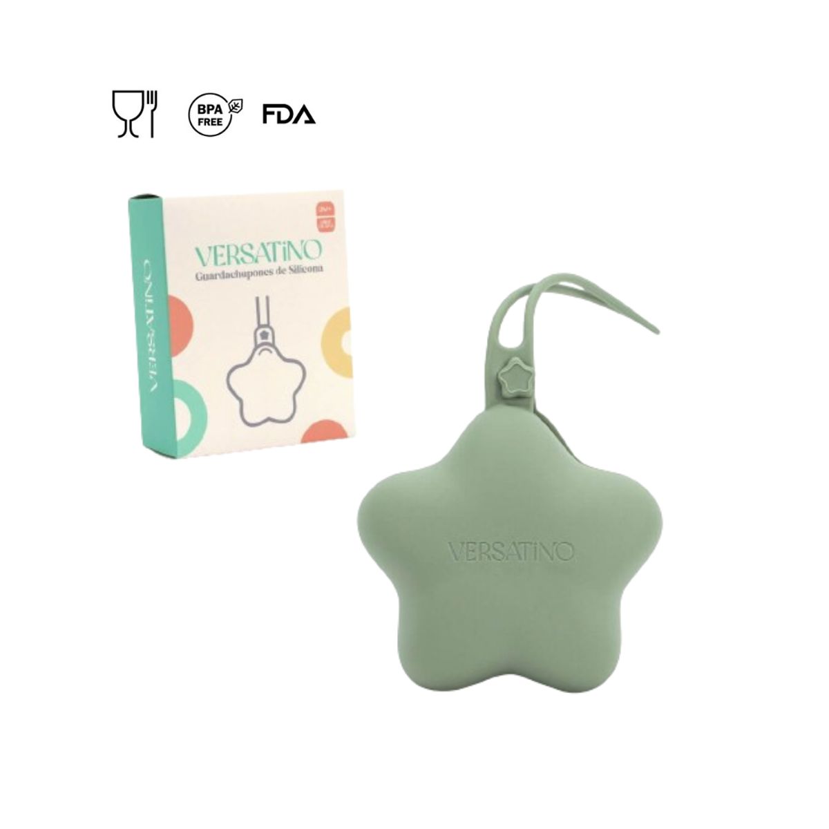 GENERICO - GUARDACHUPONES DE SILICONA VERDE MILITAR - VERSATINO