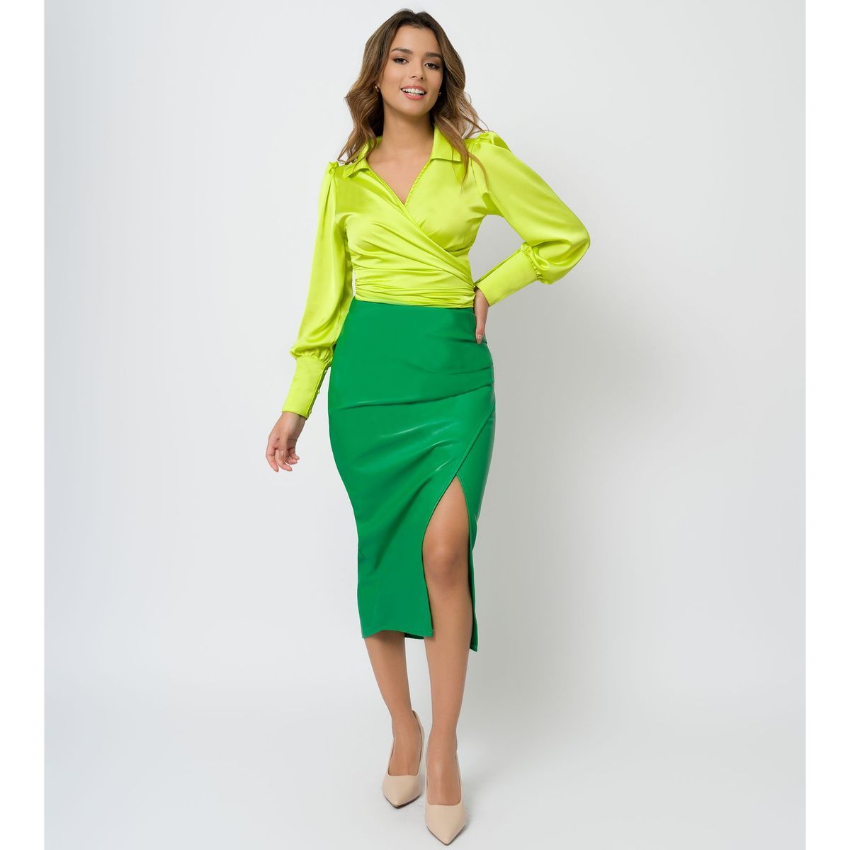 DOLCATTA - Falda Thaís - Green Color - Dolcatta