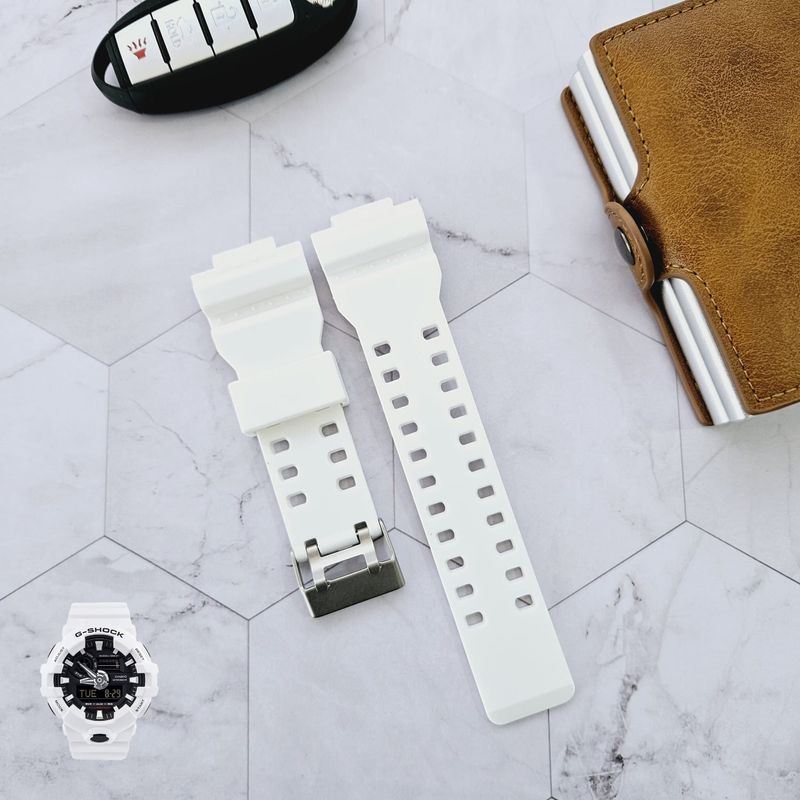GENERICO - Correa Repuesto para CASIO G SHOCK GA-700 - Blanco