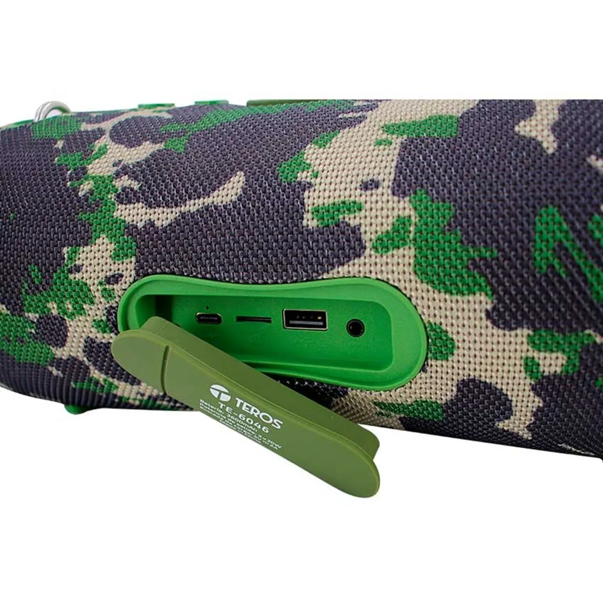 TEROS - Parlante TEROS TE-6046G Verde Militar Camuflado  40 WATTS Bluetooth