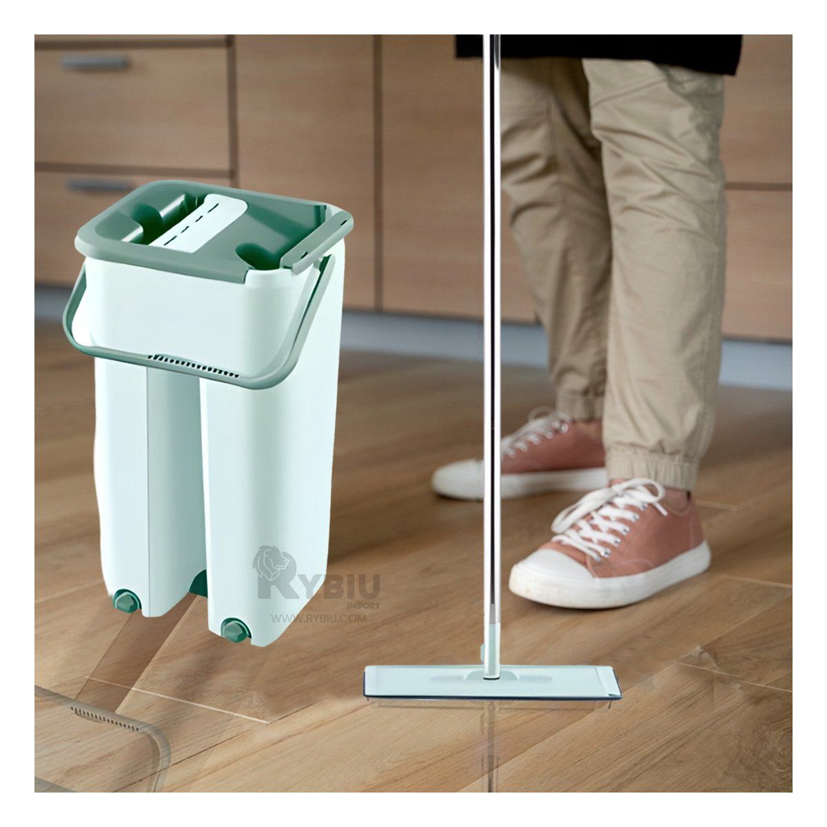 GENERICO - Trapo Versatil para Piso de Color Verde Y+Regalo Stickers