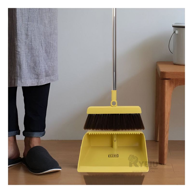 RYBIU IMPORT - Escoba para la Sala Moderna de Amarillo Y+Papel de Regalo