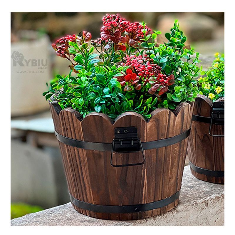 GENERICO - Macetero para Plantas de 12cm Color Marron Y+Regalo Agendita