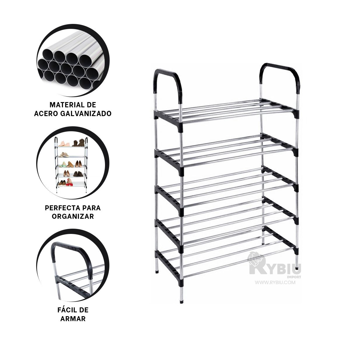 GENERICO - Estante Estetico para Cuarto Color Negro Y+Regalo Stickers